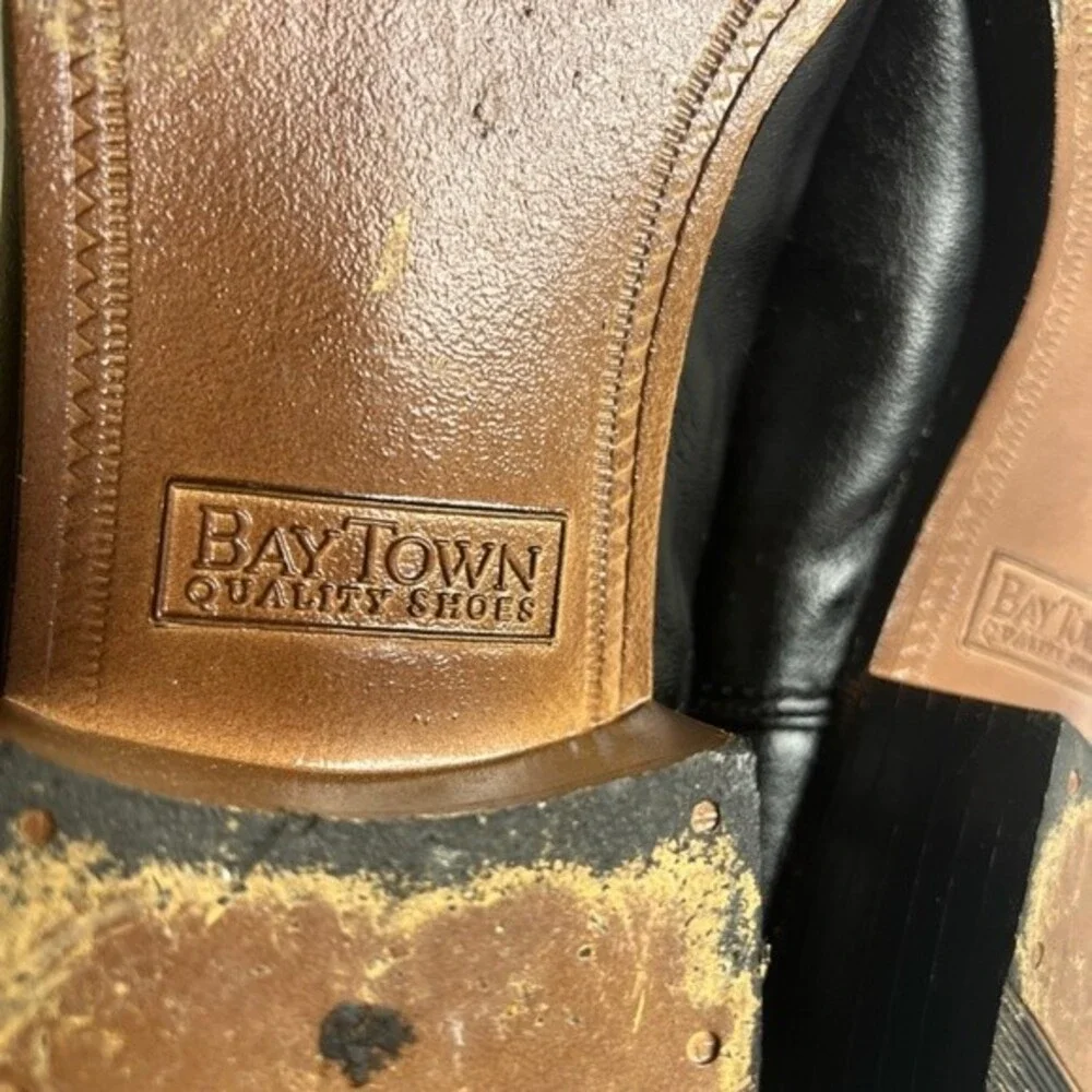 BAYTOWN QUALITY SHOES , BOOTS FOR MEN ZIPPER SIDE COLOR BLACK SIZD 11 WIDE